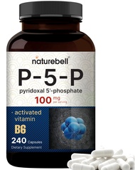 NatureBell P5P Vitamin B6 100mg Per Serving, 240 Capsules | Activated Pyridoxal 5 Phosphate Suppleme