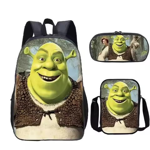 Monster Shreks Schoolbag Backpack Lunch Bag Pencil Case Set Gift For Students 63Igk