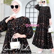 Luna Midi Dress Gamis Busana Original