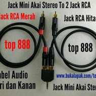 Kabel Audio - Jack Mini Akai Stereo 3.5 Mm To 2 Jack RCA - 2.5 Meter