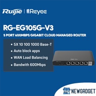 RUIJIE REYEE RG-EG105G-V3 5 PORT 600MBPS GIGABIT CLOUD MANAGEMENT ROUTER