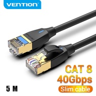 Vention CAT8 Ethernet Cable SFTP Slim RJ45 Patch Lan Cable Cord 40Gbps 2000MHz for Router Laptop PC TV CAT 8 Lan Cable Slim Type