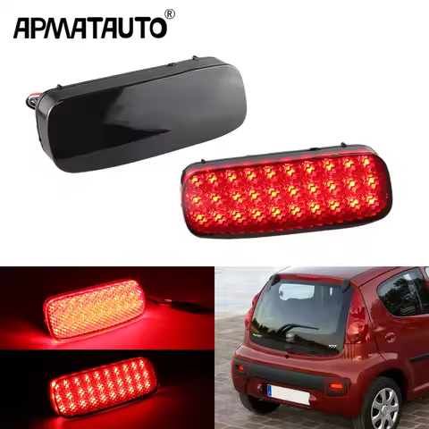 2X Red LED Rear Bumper Reflector Light 6340E6,6340E7 For Citroen C1 C5 For Peugeot 107 206 607 Exper