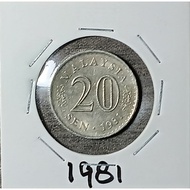 ( Syiling ) 20 Sen 1981 /  Malaysia Parliament House