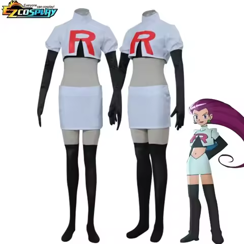 Anime cosplay traje para adulto equipe foguete jessie musashi james kojirou halloween cosplay traje 