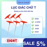 EIGHT T-shaped hexagon 2mm, 2.5mm, 3mm, 4mm, 5mm