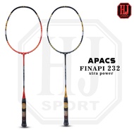 Original Apacs Finapi 232 Xtra Power 40LBS Racket Bonus Badminton Strings and Bag