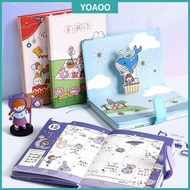 [YOAOO] Cute Girly Sweet B6 Handbook Creative Cartoon Three-Dimensional Title Page Student Magnetic Buckle Notepad Japanese Planner