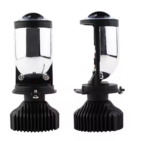2pcs H4 LED Projector Mini Lens Auto H4 LED Headlight Bulbs Kit Conversion High Beam Low Beam Turbo 