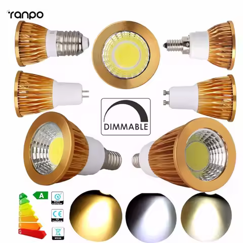 1X 5X 8X Dimmable US E12 E26 GU10 GU5.3 COB LED Spotlights Bulb 3W 9W 12W 15W Bright Lamps Warm/Cool
