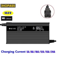 58.8V 20A 12A 15A 10A 8A 5A 14S Lithium Li-Ion Battery Charger Power Supply FAST Smart Output 180V-240V 48V Ebike Electronic Car