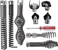 10 Pcs Drain Snake Drill Attachment Cutter and Auger Kit Compatible with RIDGID K-400 C-4 C-6 C-7 C-