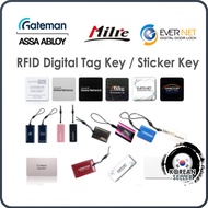 Gateman / Milre / Evernet Digital Door Lock RFID Key Tag, RFID Sticker
