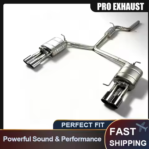 PRO High-Performance Stainless Steel Valved Catbcak Esxhuat Muffler for Audi A4, A5 B9.5 2.0T Exhaus