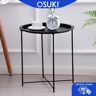 OSUKI Metal Coffee Food Serving Tray Side Table | Meja Sisi Meja Kecil Meja Kopi