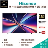 𝐍𝐄𝐖* HISENSE 55" / 65" / 75" / 85" 4K QLED Smart TV Q7Q Series 144Hz Game Mode Pro 55Q7Q 65Q7Q 75Q7Q