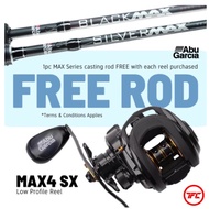 Abu Garcia MAX4 SX Baitcast Reel + Free Rod MAX4SX-L MAX BC