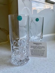 Tiffany &amp; Co. crystal rock cut highball glass set of 2