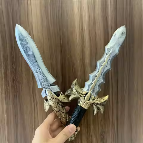 Dagger Leaves Rune Sword Cosplay Weapon Prop Dagger Sword Knife Role Play Halloween 1:1 Cos Kids Gif