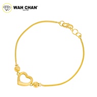 WAH CHAN 916 Gold Bracelet - Heart OSB1232