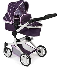 Bayer Chic 2000 - Mika Doll's Pram, 2-in-1 Combination Doll Pram for Children from 4 to 8 Years, Sta