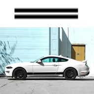 2PCS Fashion racing stripes car sticker is suitable for the mustang GT kia RIO K3 waist vinyl Cruze 
