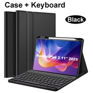 [ Samsung Tab A11+ A9/ A9+/ S9+/ S9 FE+/ S10 Lite/ ] Smartcase Keyboard Black Flip Case + Spen Slot