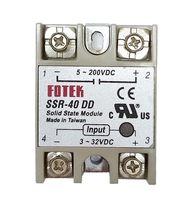 โซลิดสเตตรีเลย์dc 40A 5 - 200V SSR-40DD โซลิดสเตตรีเลย์ 40 แอมป์ดีซี Solid State Relay SSR-40DD โซลิ