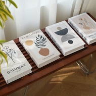 1 ชิ้น/3 ชิ้น/4 ชิ้น หนังสือปลอมแบบมินิมอล, หนังสือปลอมสไตล์โบโฮ ภาพประกอบ, ของตกแต่งบ้าน, อุปกรณ์ขอ