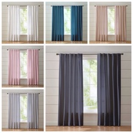 Langsir Tingkap Murah Curtain Semi Blackout Kain Langsir tebal Pintu Door Curtains blinds plain colo