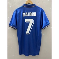 MALDINI 1990 Italy Home Top Quality Retro Soccer Jersey custom T-shirt Football Jersey