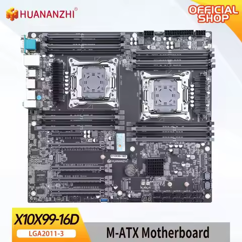 HUANANZHI X10X99 16D LGA, 2011-3, XEON, Motherboard, support, Intel, Dual, CPU, E5 2640 2666 2670 26