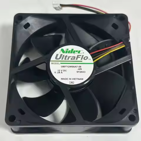 Nidec U80T12MS6A7-58 DC 12V 0.24A 80x80x25mm 4-Wire Cooling Fan