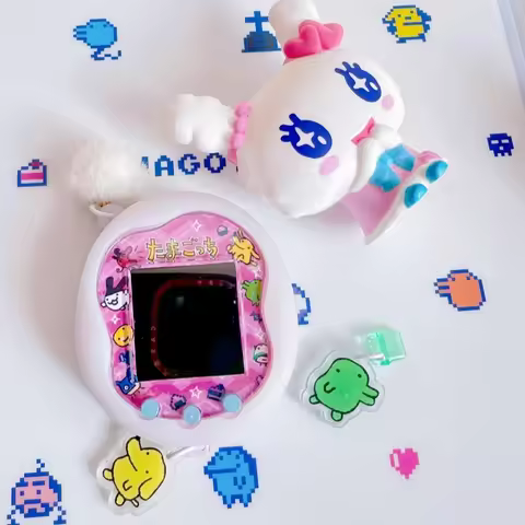 Tamagotchi Acrylic Dust Plug Retro Series Type-C Tamagotchi Uni Switch Kawaii Pendant Birthday Gift 