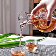 Others - 冰酒器3pk - 醒酒器家用白酒酒壺清酒分酒器日式玻璃清酒壺創意倉鼠冰屋-小號圓肚+小酒杯*2