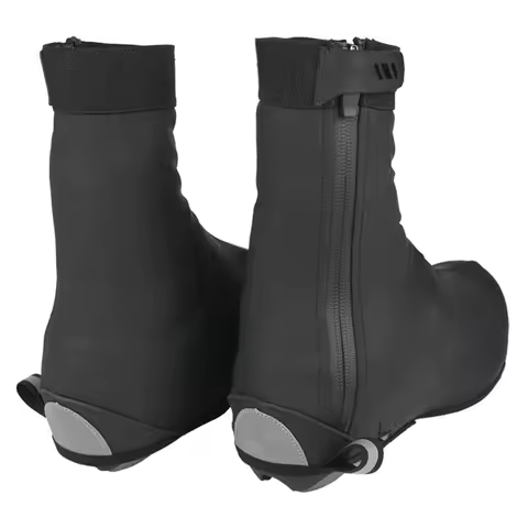 Bike Racing Overshoes Waterproof PU Cycle Shoes Covers with Reflective Design Men Women Reusable The