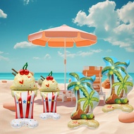 4D Three-dimensional Standing Summer Seaside Coconut Tree Ice Cream Oversized Balloon Party Decoration Photo Props Toy Balloons