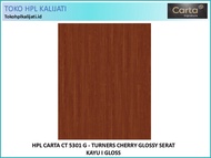 HPL CARTA CT 5301 G - TURNERS CHERRY GLOSSY SERAT KAYU I GLOSS