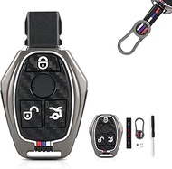 3 Buttons Zinc Alloy Car Key Case Compatible with Mercedes Benz A B C E S R G M CLA GLA GLC GLK C250