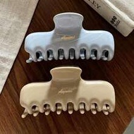 2pcs/1pc Women's Glossy Blue & Khaki Gradient Large Rectangular Hair Clips, 9.3cm/3.66in, High-Quali