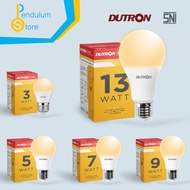 DUTRON LED Bulb SNI 3 Watt 5 Watt 7 Watt 9 Watt 13 Watt 3000K Warm White Yellow/