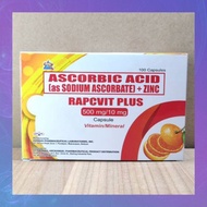 VITAMINS &amp; SUPPLEMENTS- Ascorbic Acid as Sodium Ascorbate Vitamin C + Zinc (Rapcvit Plus) 500mg/10mg