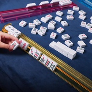4pcs ใสพลาสติก Mahjong Push Ruler Lightweight Mahjong Tile Pusher สำหรับการจัดเก็บง่ายและการเดินทาง