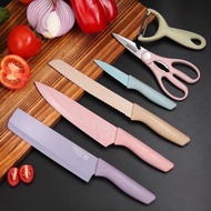 Pisau Set Keramik Jerami 6In1 Kitchen Set Murah Wheat Kitchen Knife