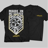 Evo Desmond Wheels Made in My Garage Baju Tshirt Microfiber