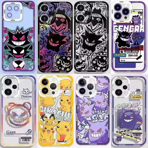 P-Pokemon Gengar Casing For Huawei Honor X9A X7B X8B X9B 90 Lite 20 Nova 5T 3I 7I 7 9 SE P30 Pro Y9 