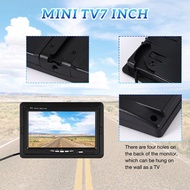 Mini TV 7 Inch HD Monitor 800X480 Portable Car LCD Screens on DVD/CMMB Two Input for Passenger Cars