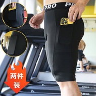 Quick-Drying Tight Compression Zone Pocket Fitness Running Tights Basketball Sports Five Points Trai