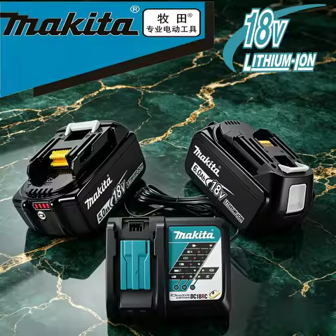 High Capacity 18V Makita Battery, 5.0Ah/6.0Ah/9.0Ah. fits DC18RC charger. Shockproof shell for garde