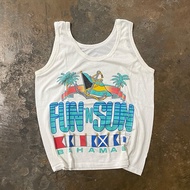 Sold TO USA Vintage 80s Fun 'n Sun Bahamas Sleeveless - M